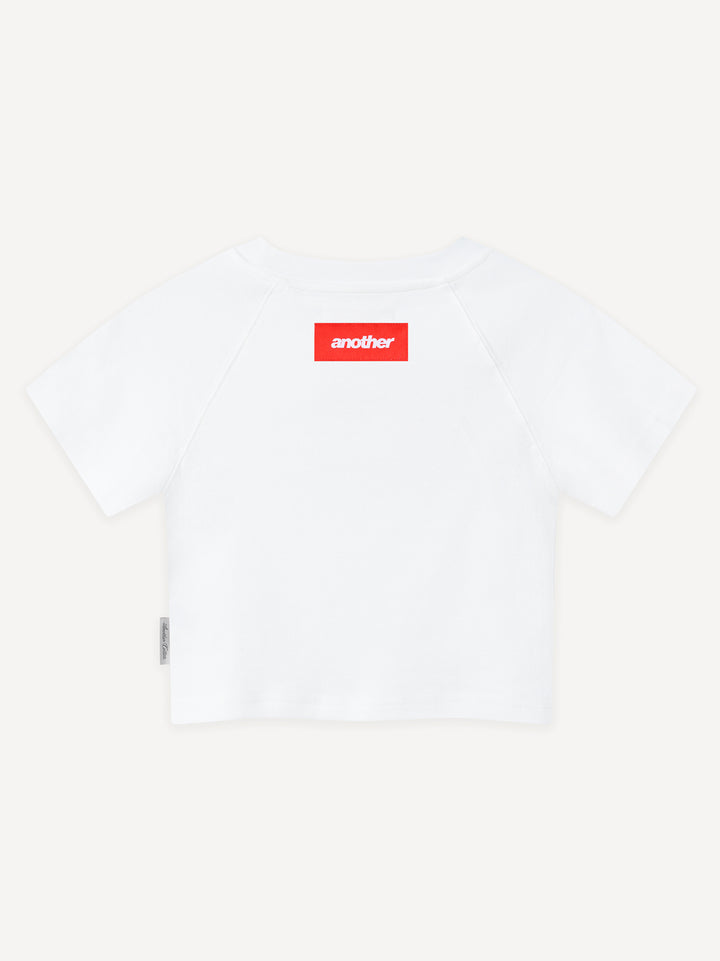 Love my Boyfriend Crop Top — White