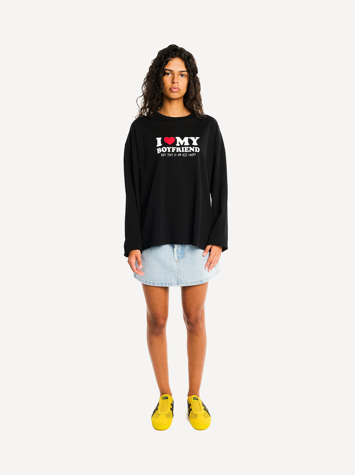Love my Boyfriend Longsleeve — Black
