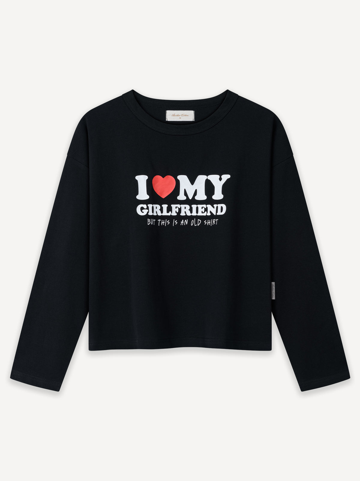 Love My Girlfriend Cropped Longsleeve – Black