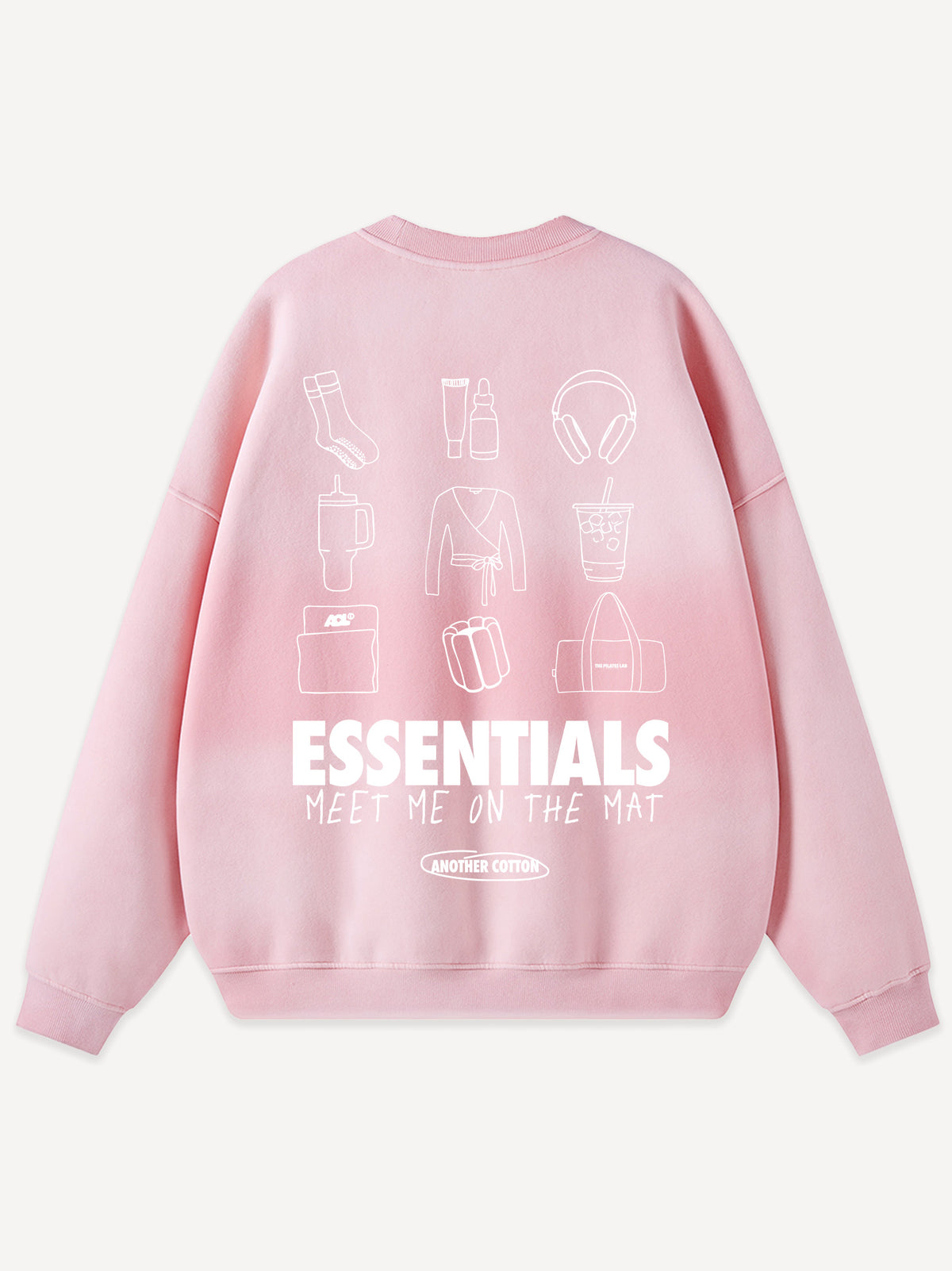 Mat Essentials Oversized Sweatshirt – Washed Pink