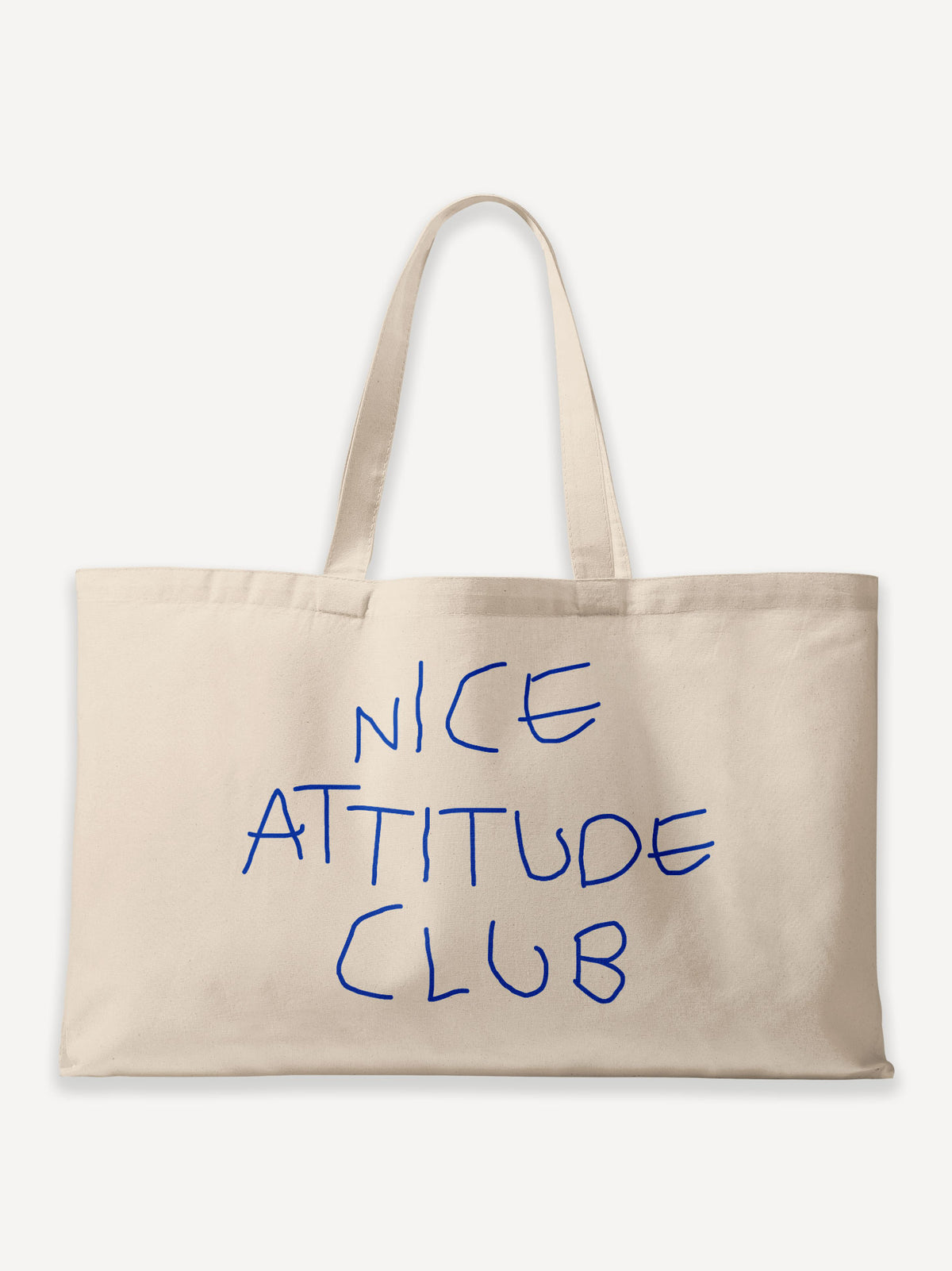 Nice Attitude Club Oversized Canvas Bag – Off White