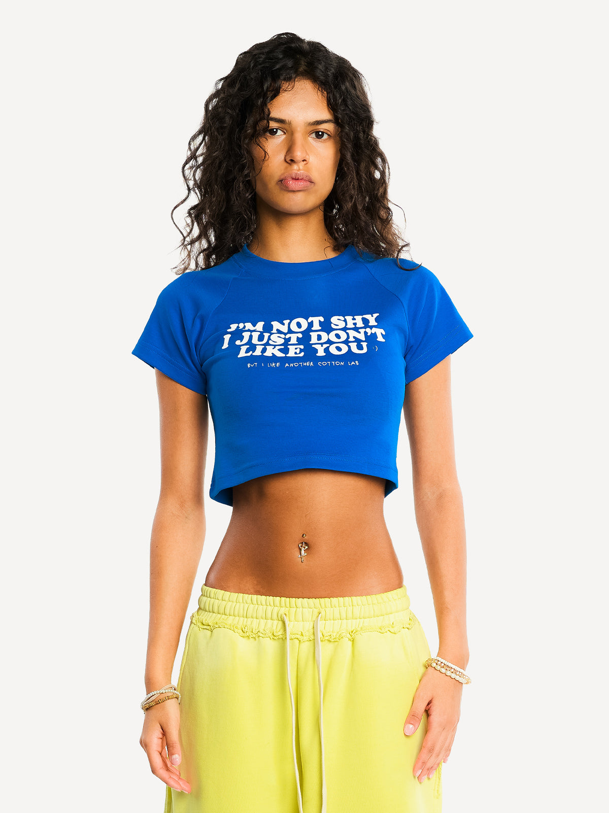 Not Shy Crop Top – Royal Blue