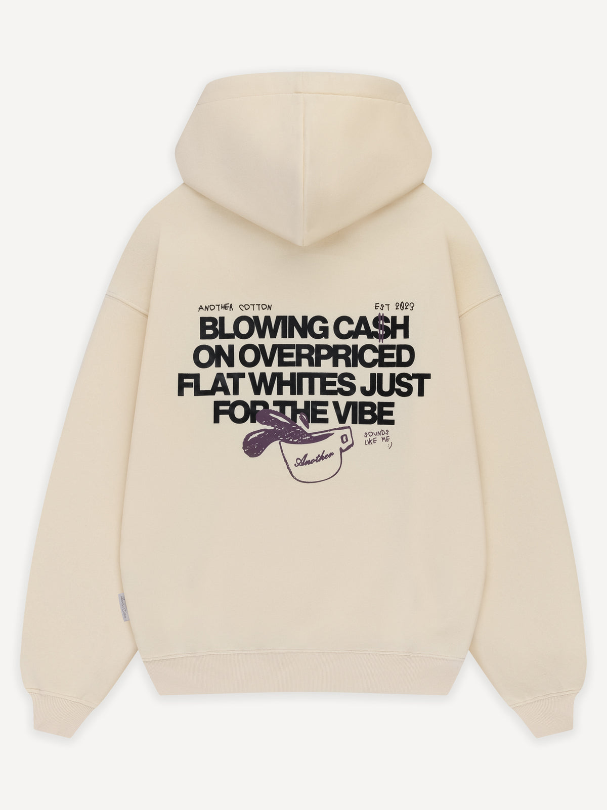 Overpriced Flatwhites Hoodie – Off White