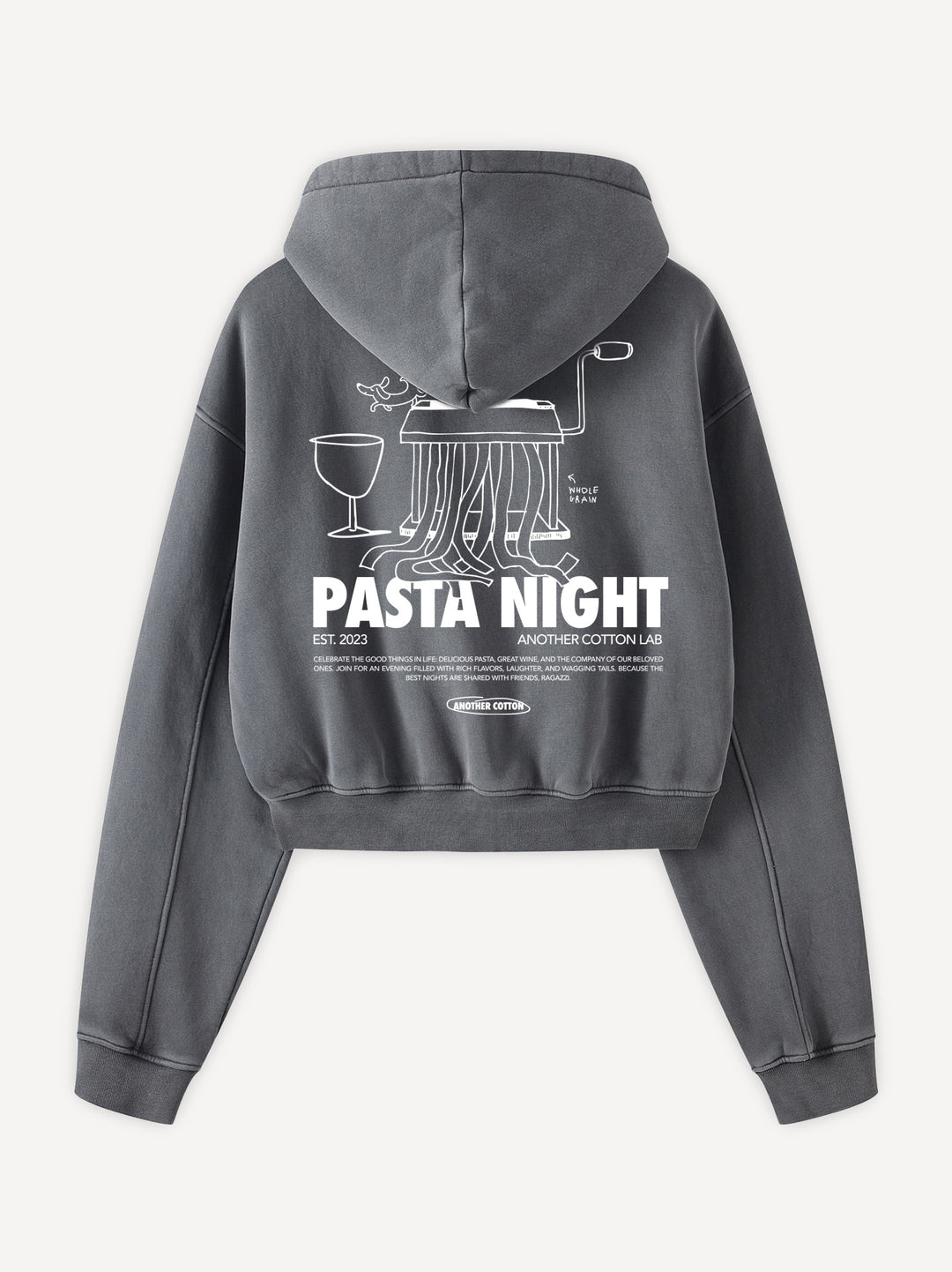 Pasta Night Cropped Zip Hoodie