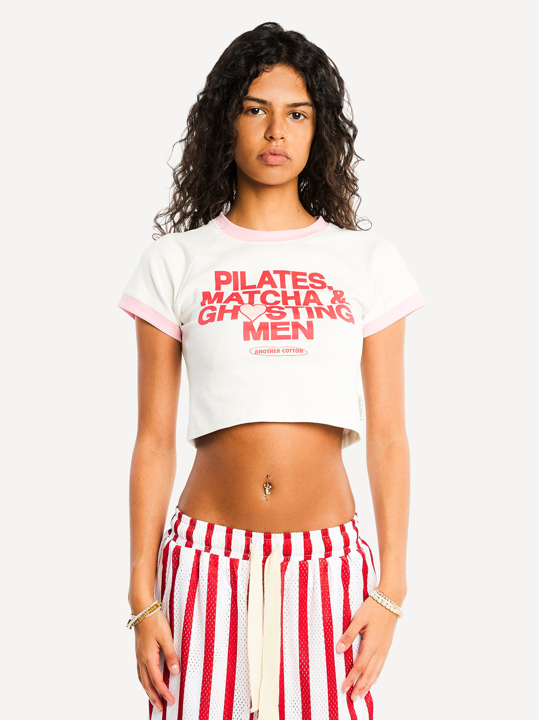 Pilates & Gh*sting Crop Top — Off White
