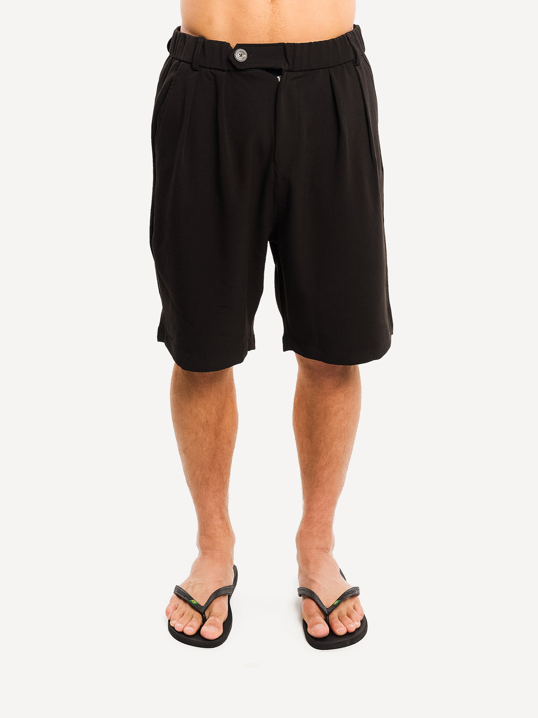 Ragazzi Pleated Shorts — Black