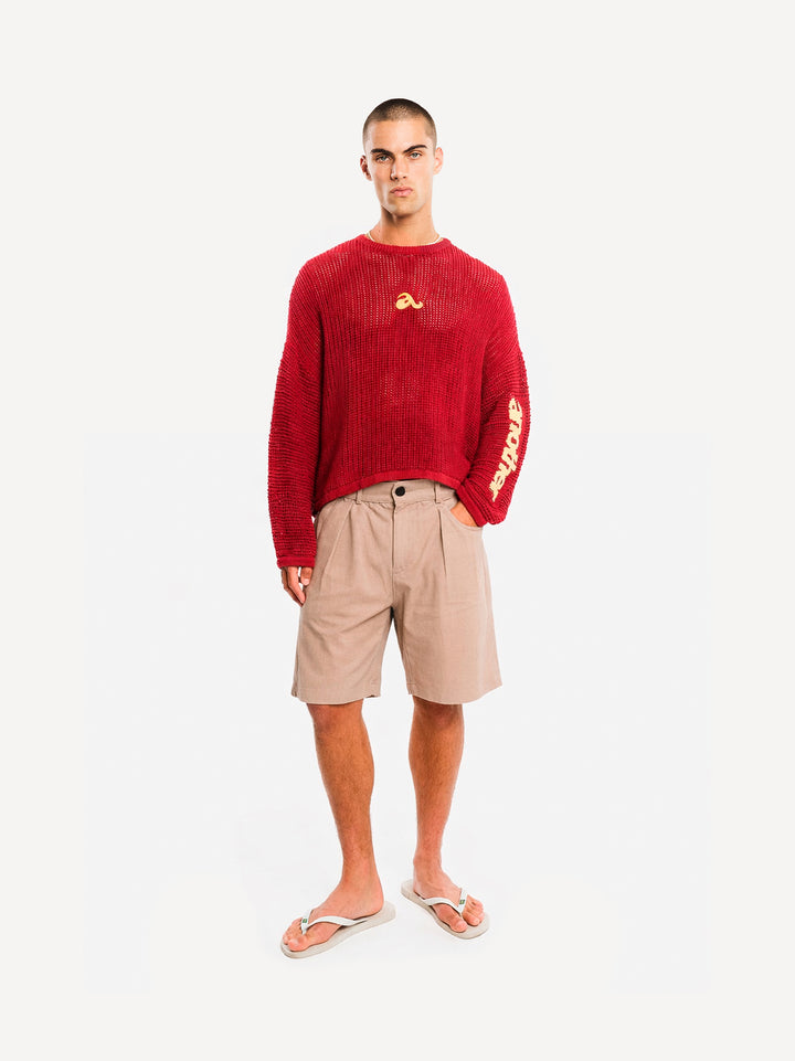 Ragazzi Pleated Shorts — Beige