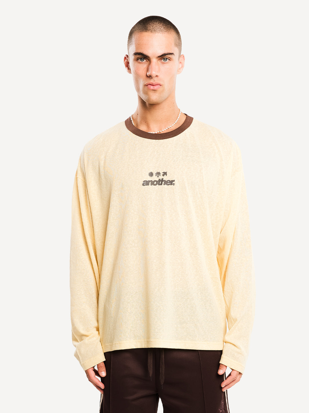 Rave & Athletic Dept. Ringer Longsleeve — Beige