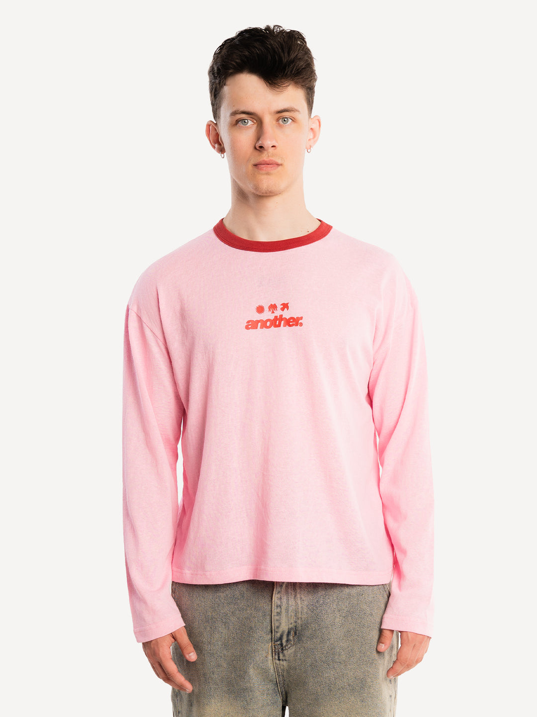 Rave & Athletic Dept. Ringer Longsleeve — Pink