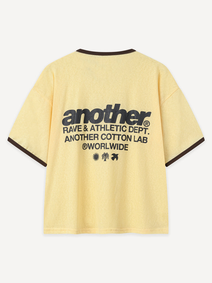 Rave & Athletic Dept. Ringer T-Shirt — Beige