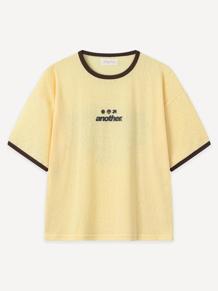 Rave & Athletic Dept. Ringer T-Shirt — Beige