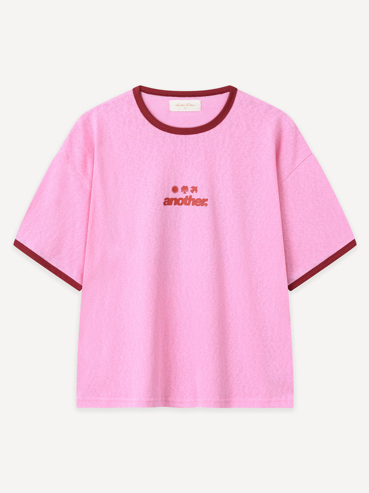 Rave & Athletic Dept. Ringer T-Shirt — Pink