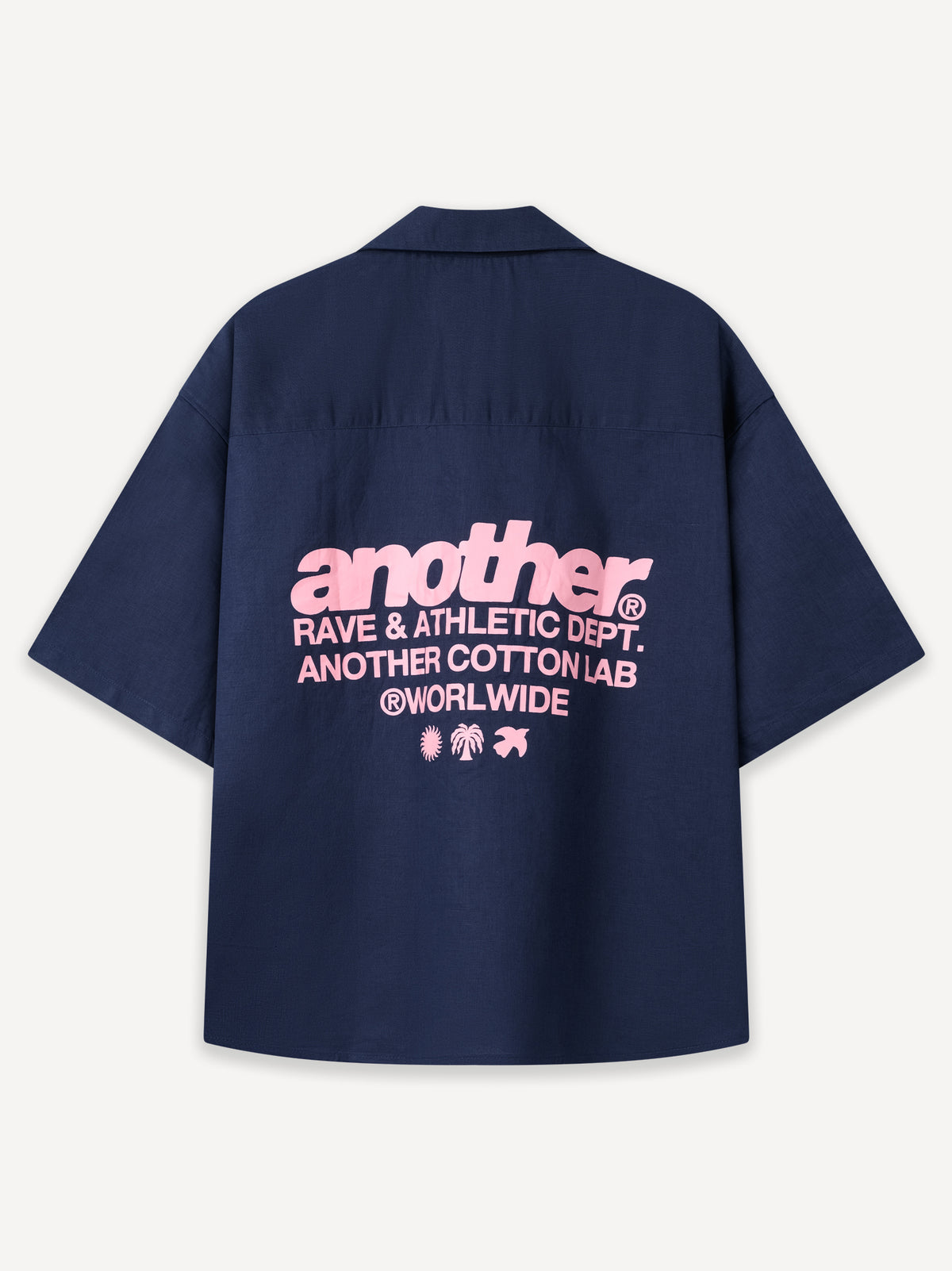 Rave & Athletic Dept. Linen Bowling Shirt – Navy Blue
