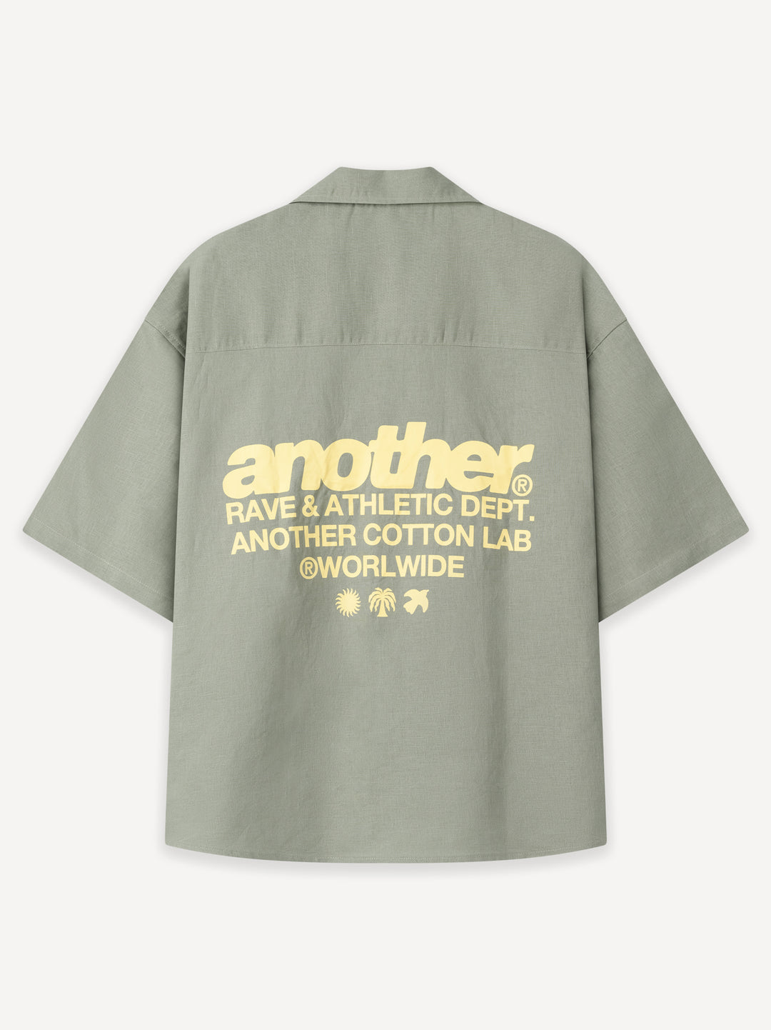 Rave & Athletic Dept. Linen Bowling Shirt — Olive