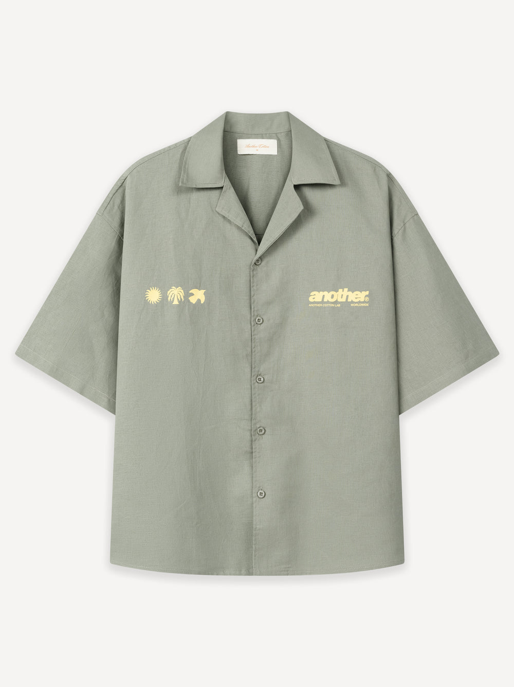 Rave & Athletic Dept. Linen Bowling Shirt — Olive