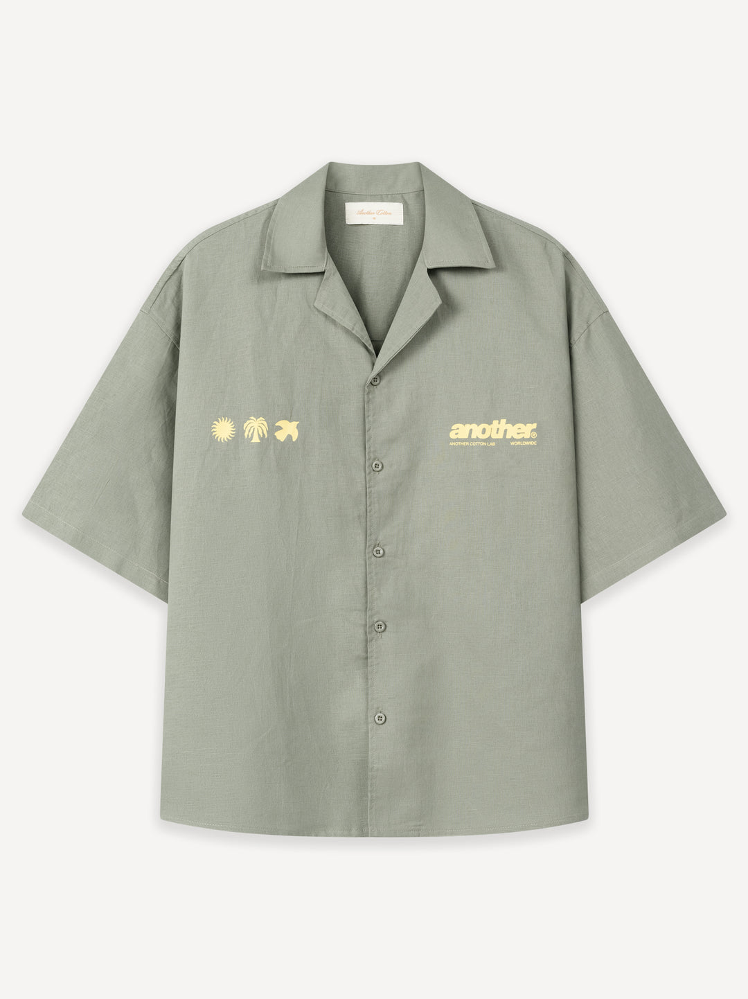 Rave & Athletic Dept. Linen Bowling Shirt — Olive