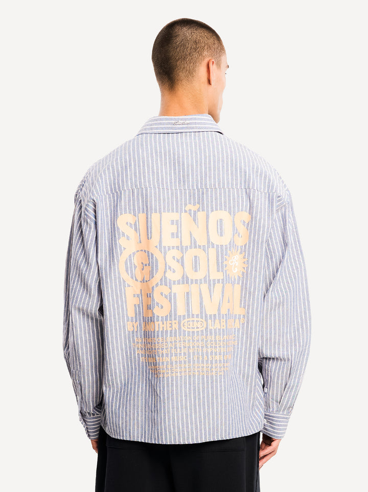 Seunos & Sol Festival Shirt — Blue Striped
