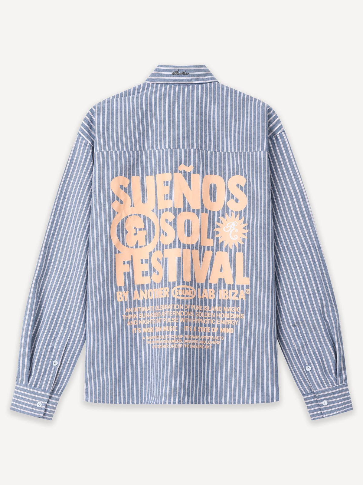 Suenos & Sol Festival Shirt – Blue Striped