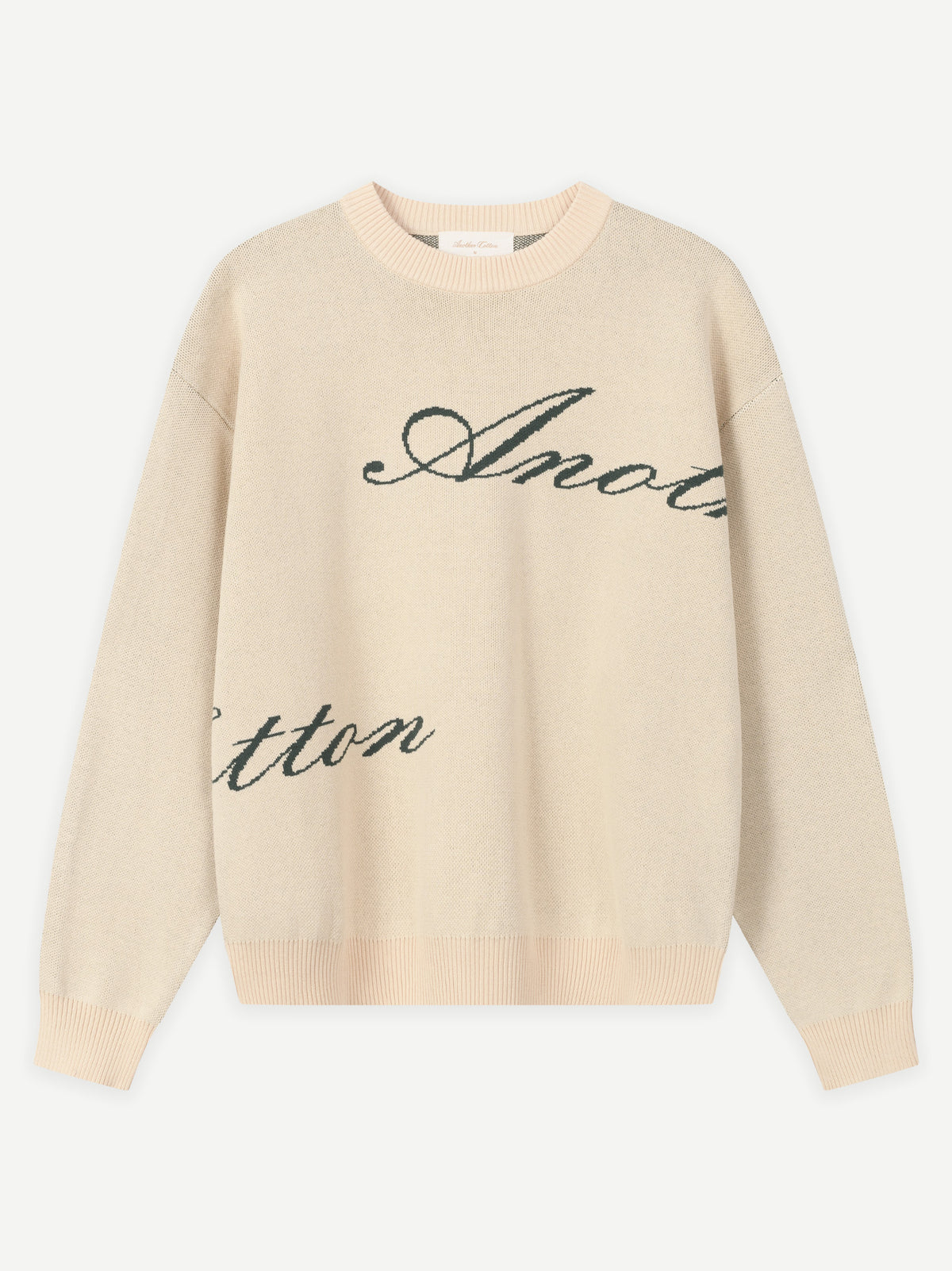 Cotton Signature Knit Sweater – Sand