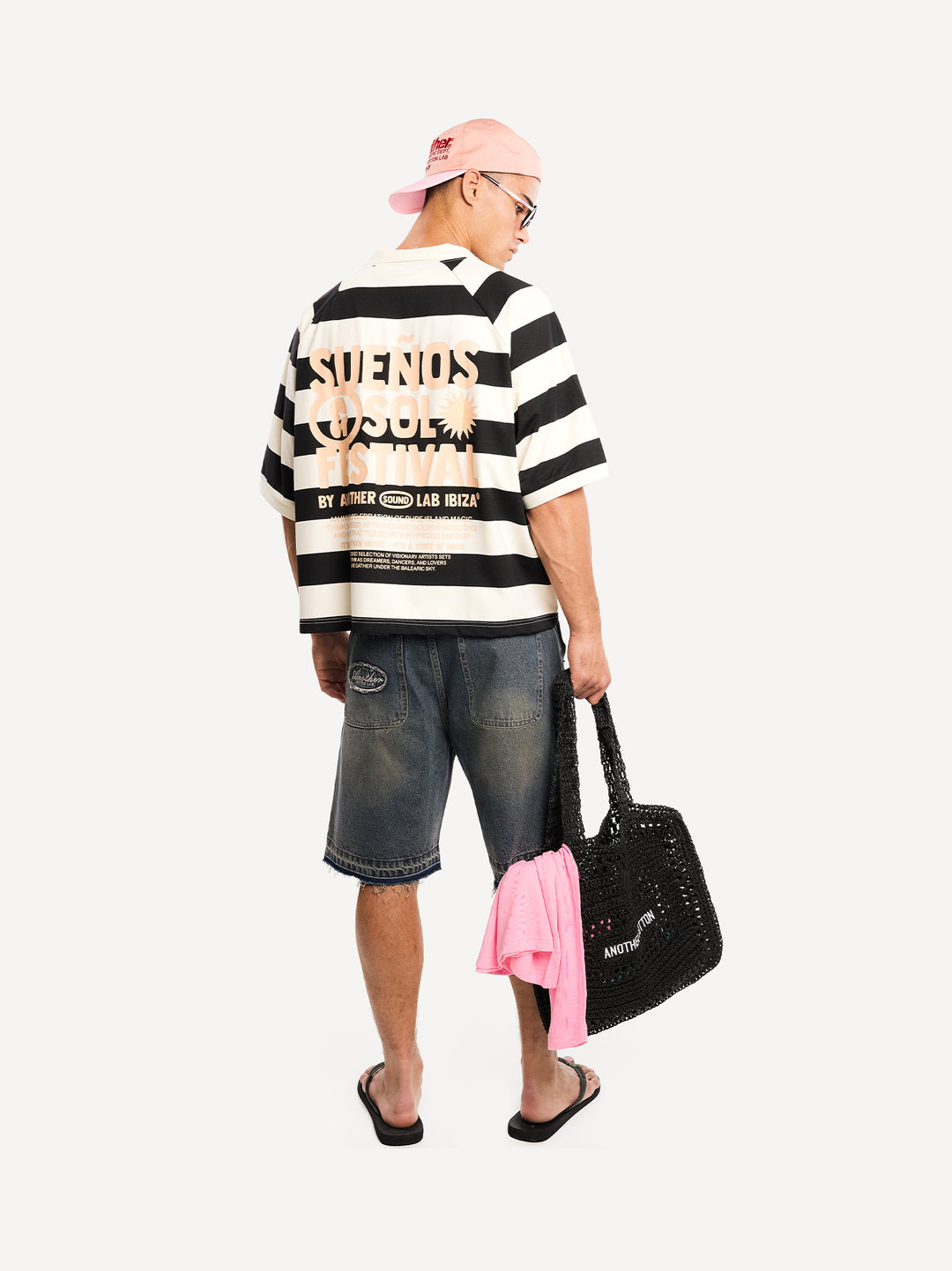Suenos Stripes Resort Polo — Dark Blue Striped