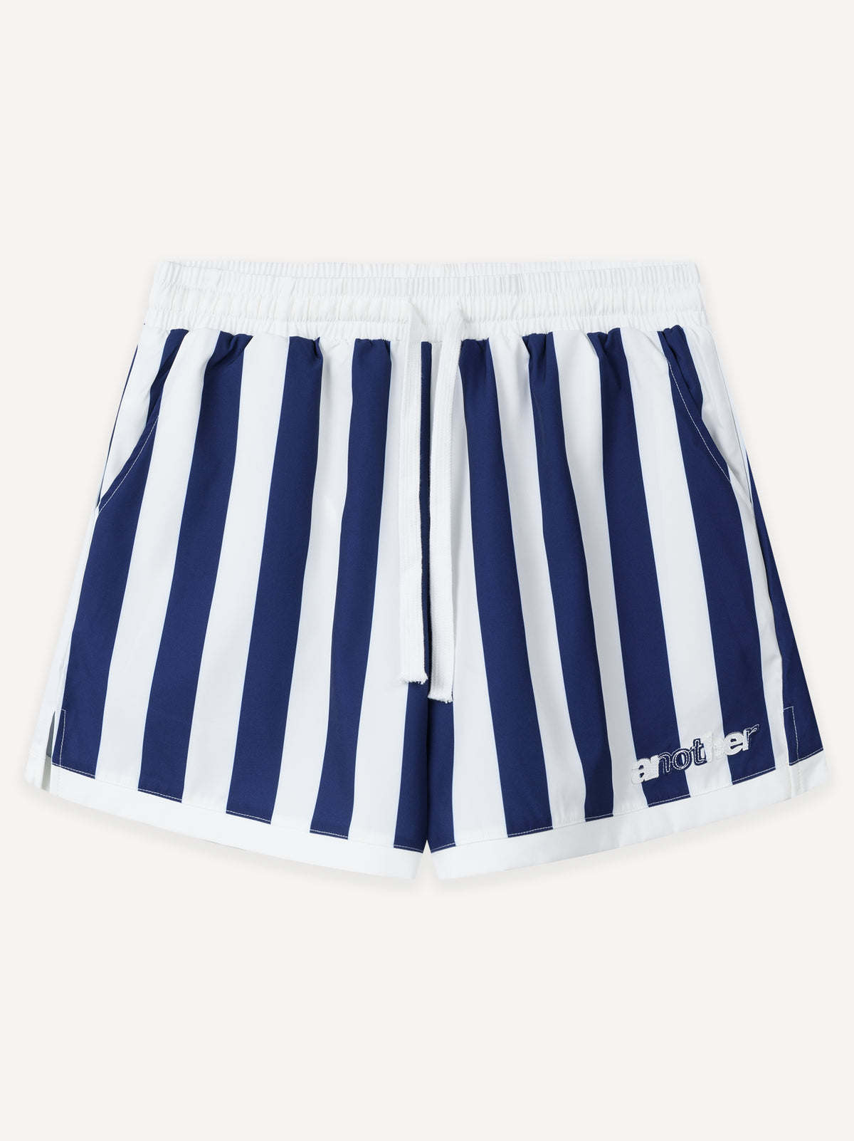 Striped Swim Short – Navy Blue