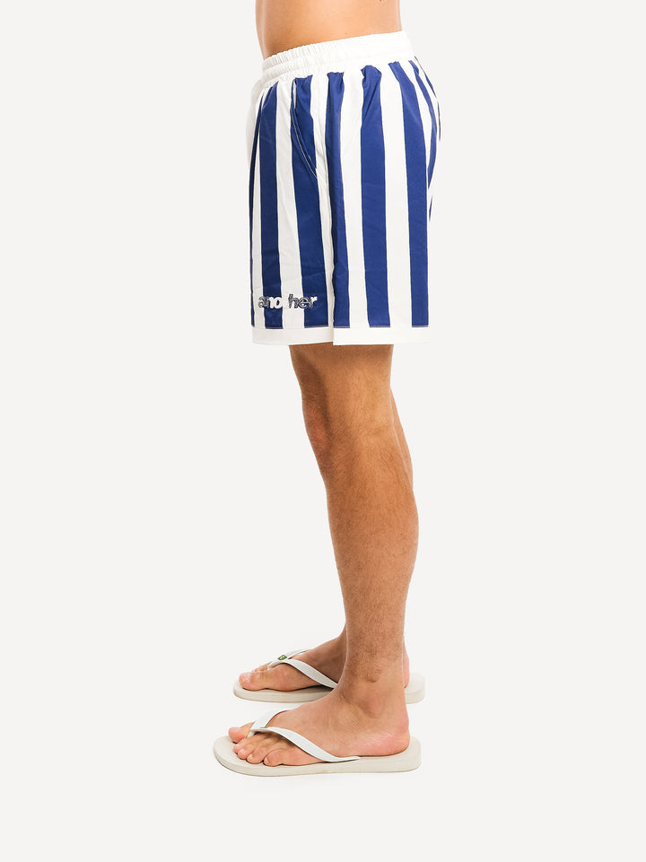 Striped Swim Short — Blue Stripes