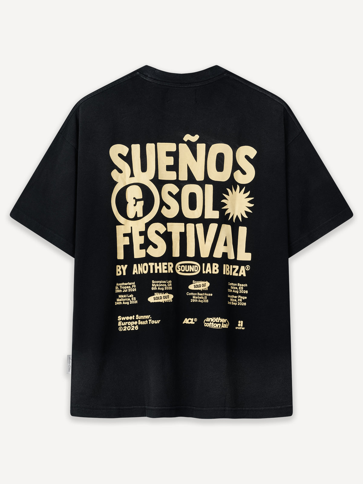 Suenos & Sol Festival Washed T-Shirt – Washed Black