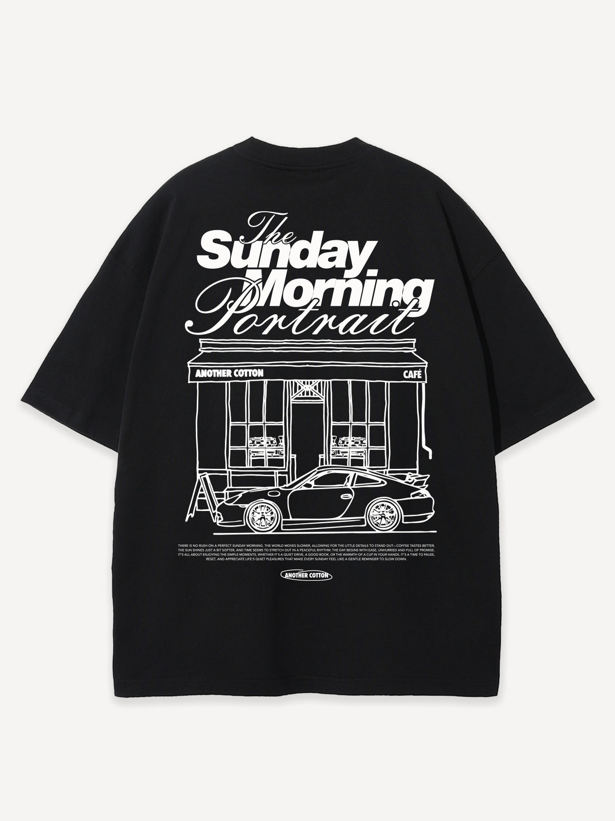 Sunday Morning Portrait T-Shirt – Black