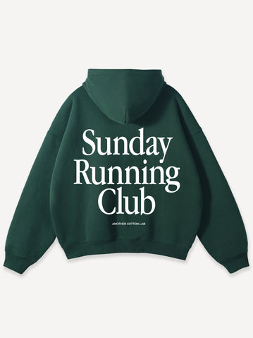 Sunday Running Club Oversized Hoodie - Bottle Green