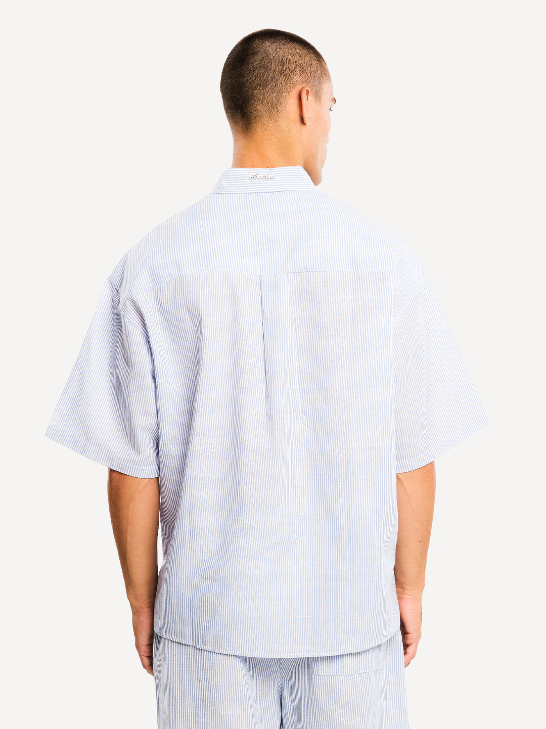 The Short Sleeve Shirt — Blue Striped