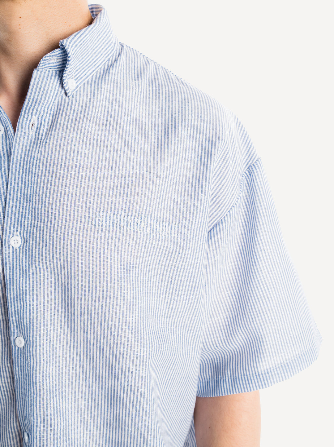 The Short Sleeve Shirt — Blue Striped
