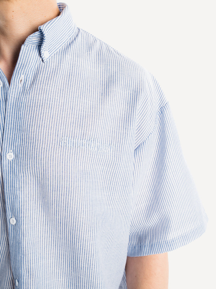 The Short Sleeve Shirt — Blue Striped