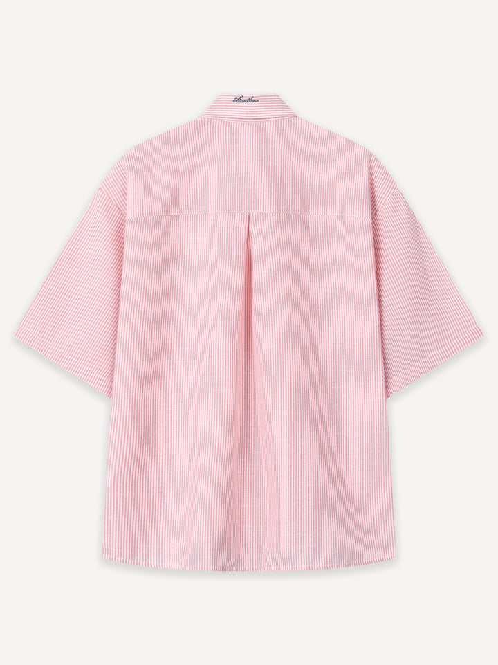 The Short Sleeve Shirt — Pink Striped