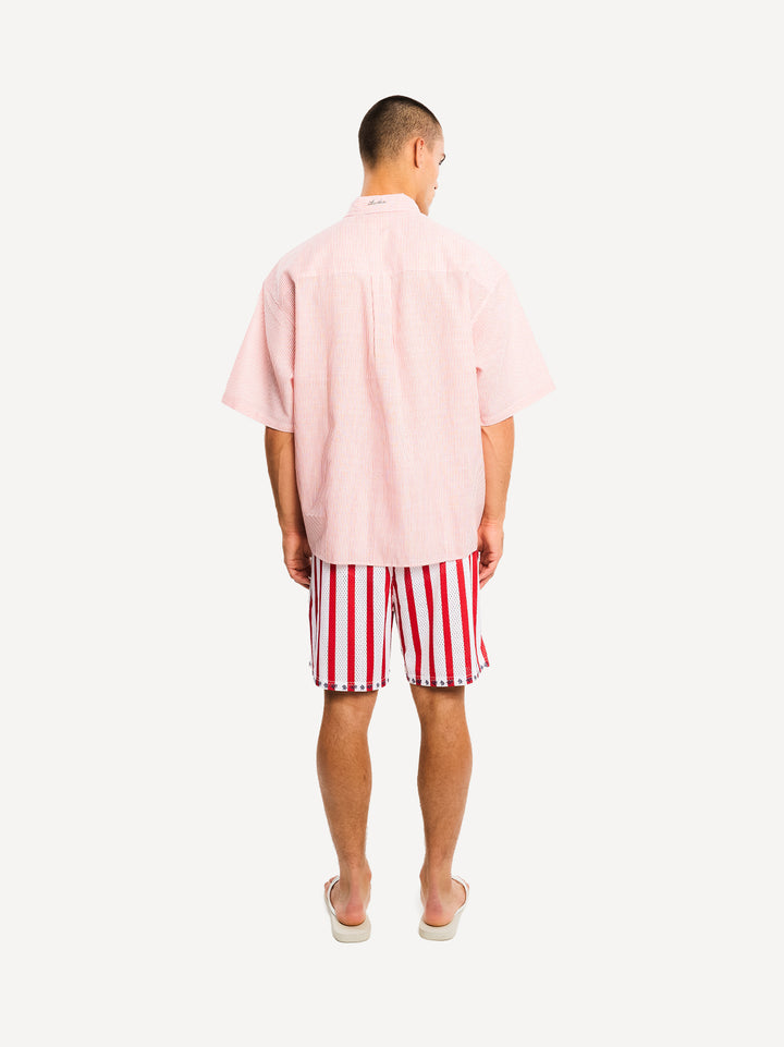 The Short Sleeve Shirt — Pink Striped