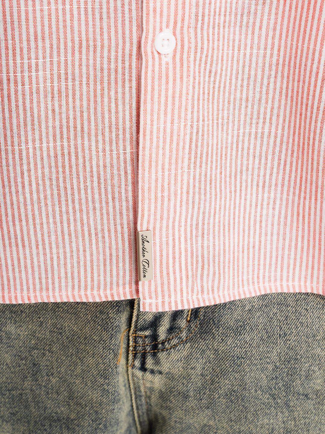 The Short Sleeve Shirt — Pink Striped