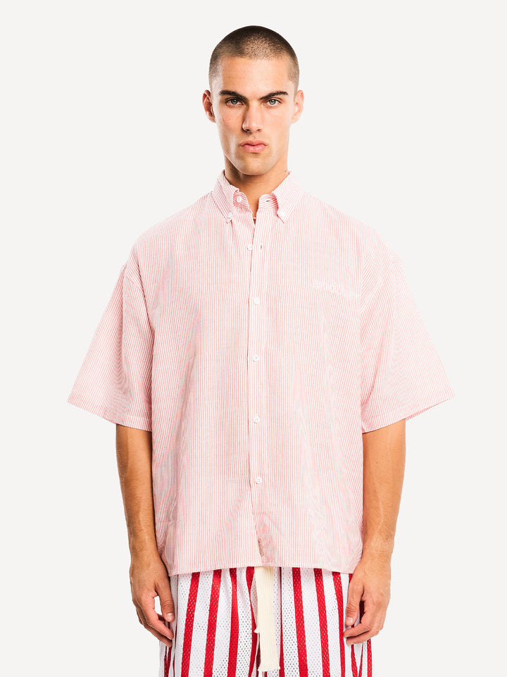 The Short Sleeve Shirt — Pink Striped