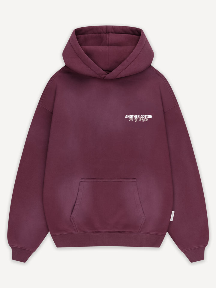 Vacation Rules Washed Hoodie — Washed Burgundy