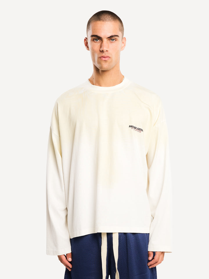 Vacation Rules Washed Longsleeve — Off White