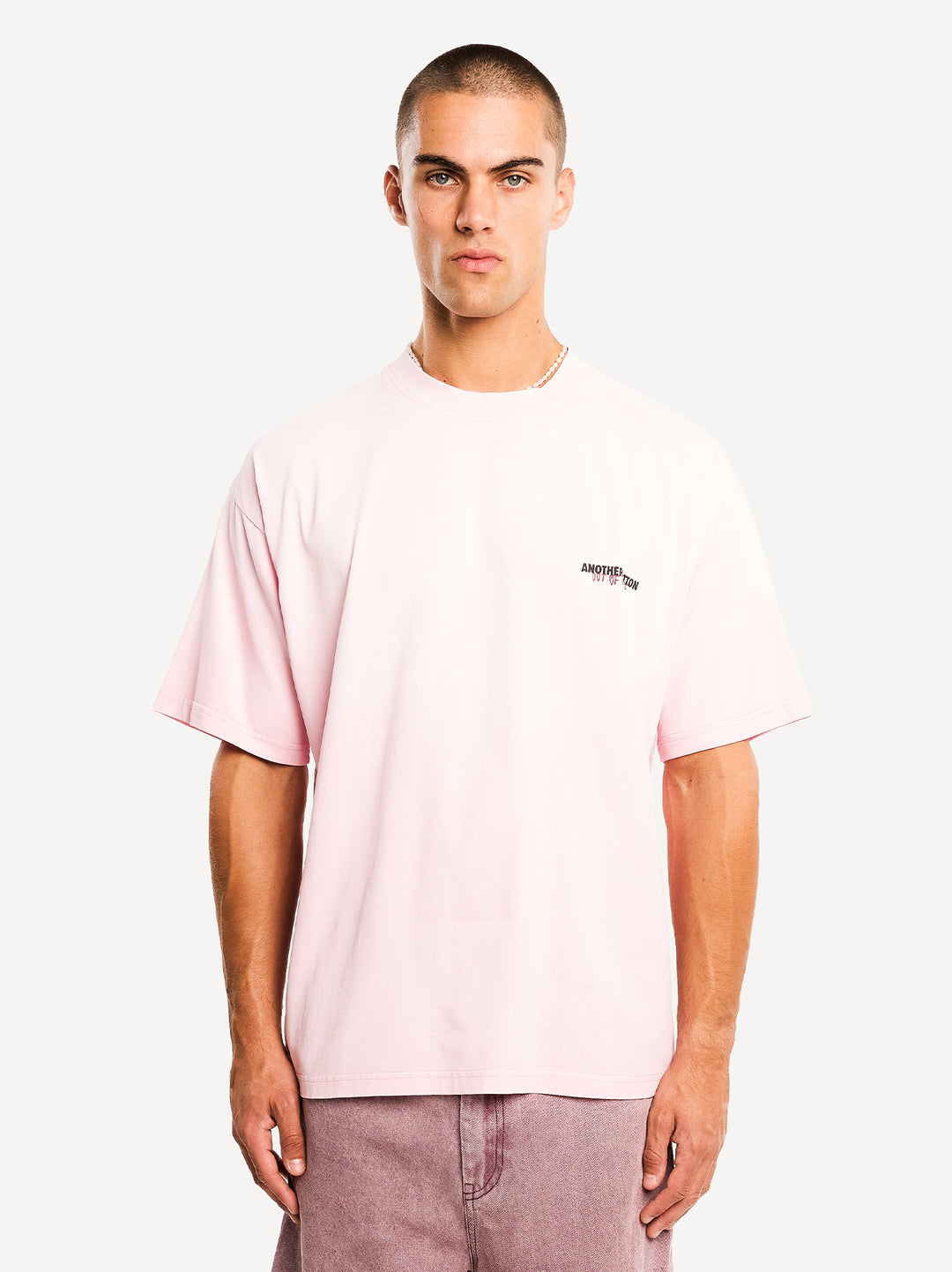 Vacation Rules Washed T-Shirt — Washed Powder Pink