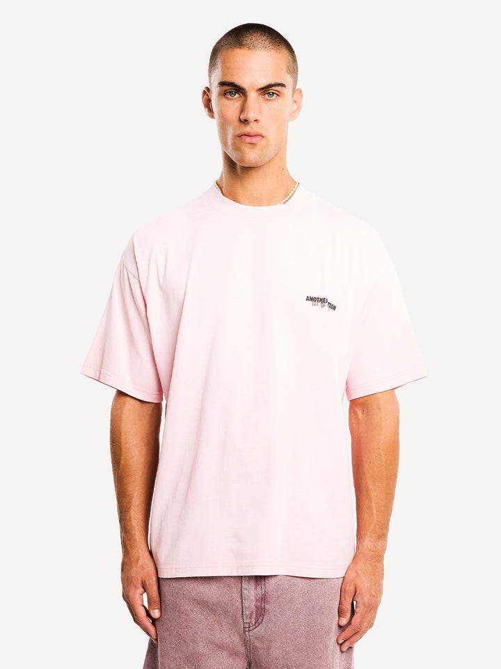 Vacation Rules Washed T-Shirt — Washed Powder Pink