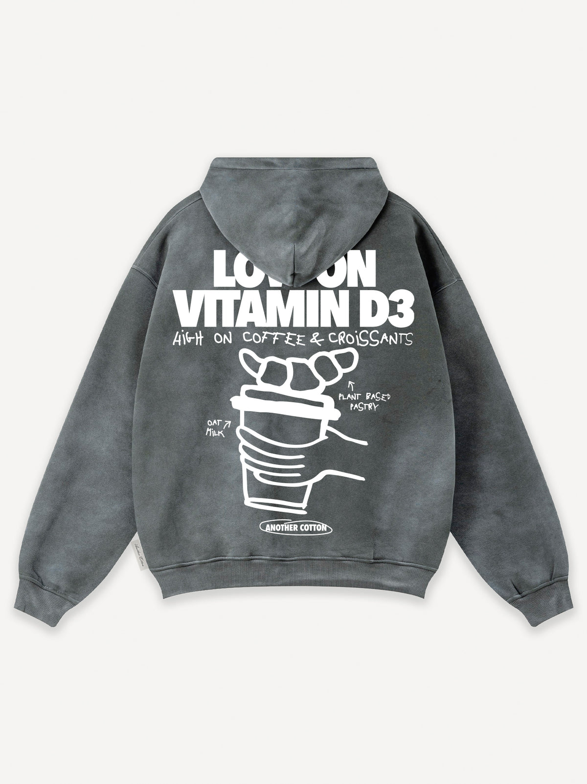 Vitamin D3 Washed Hoodie – Washed Black