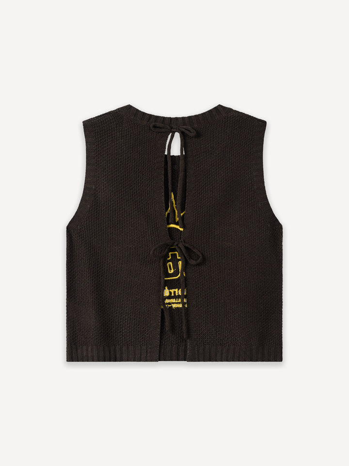 WMN Atelier Knit Vest — Brown