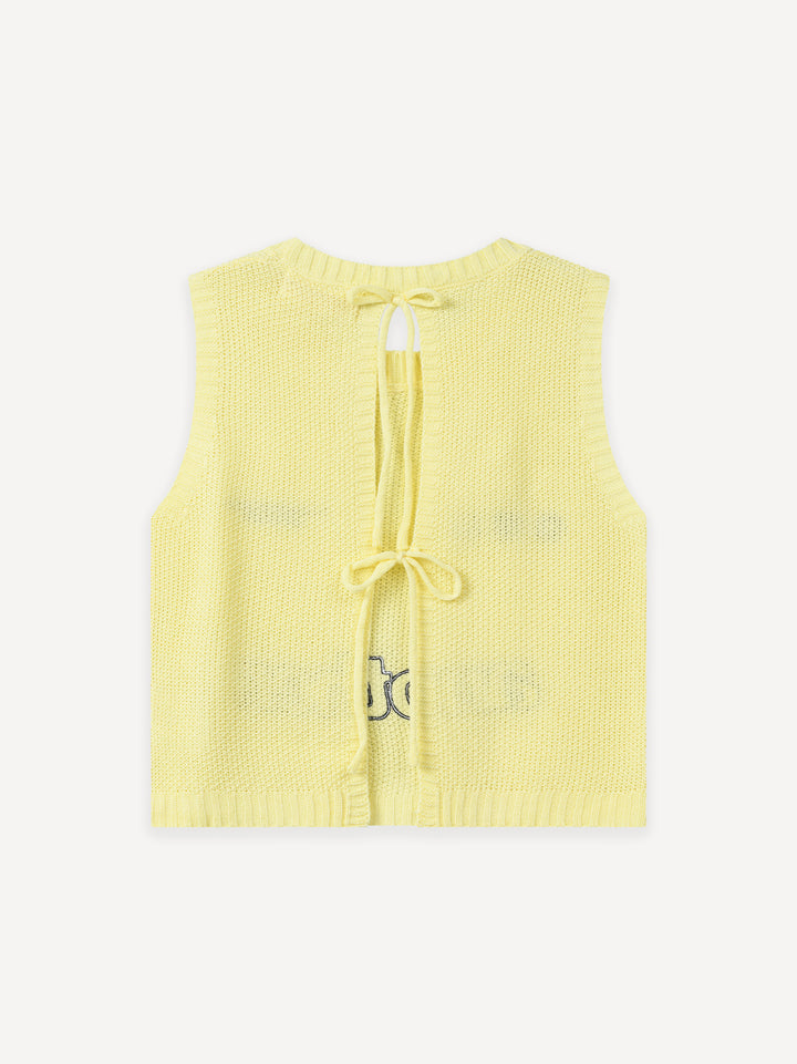 WMN Rave Knit Vest — Yellow