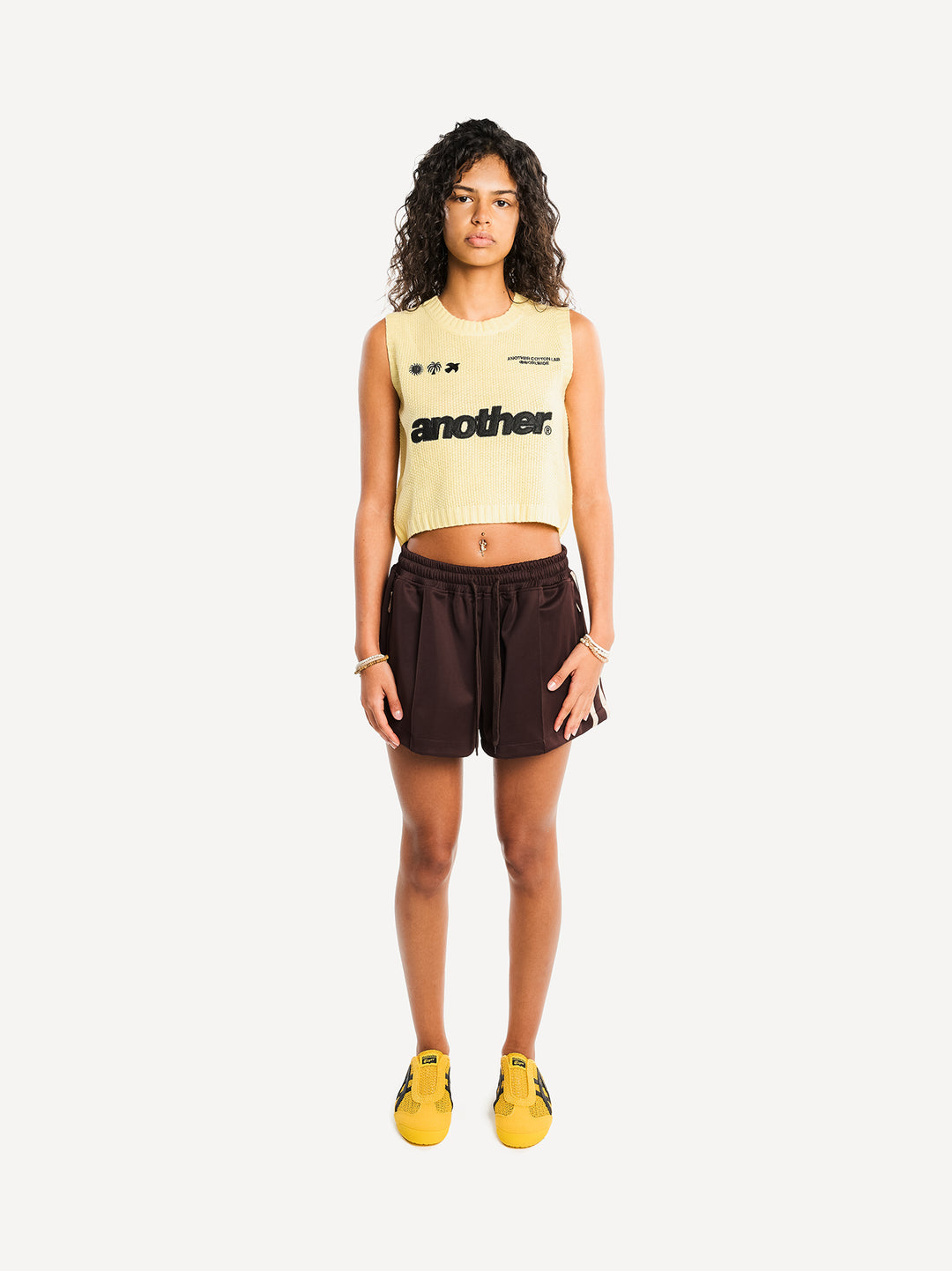 WMN Rave Knit Vest — Yellow