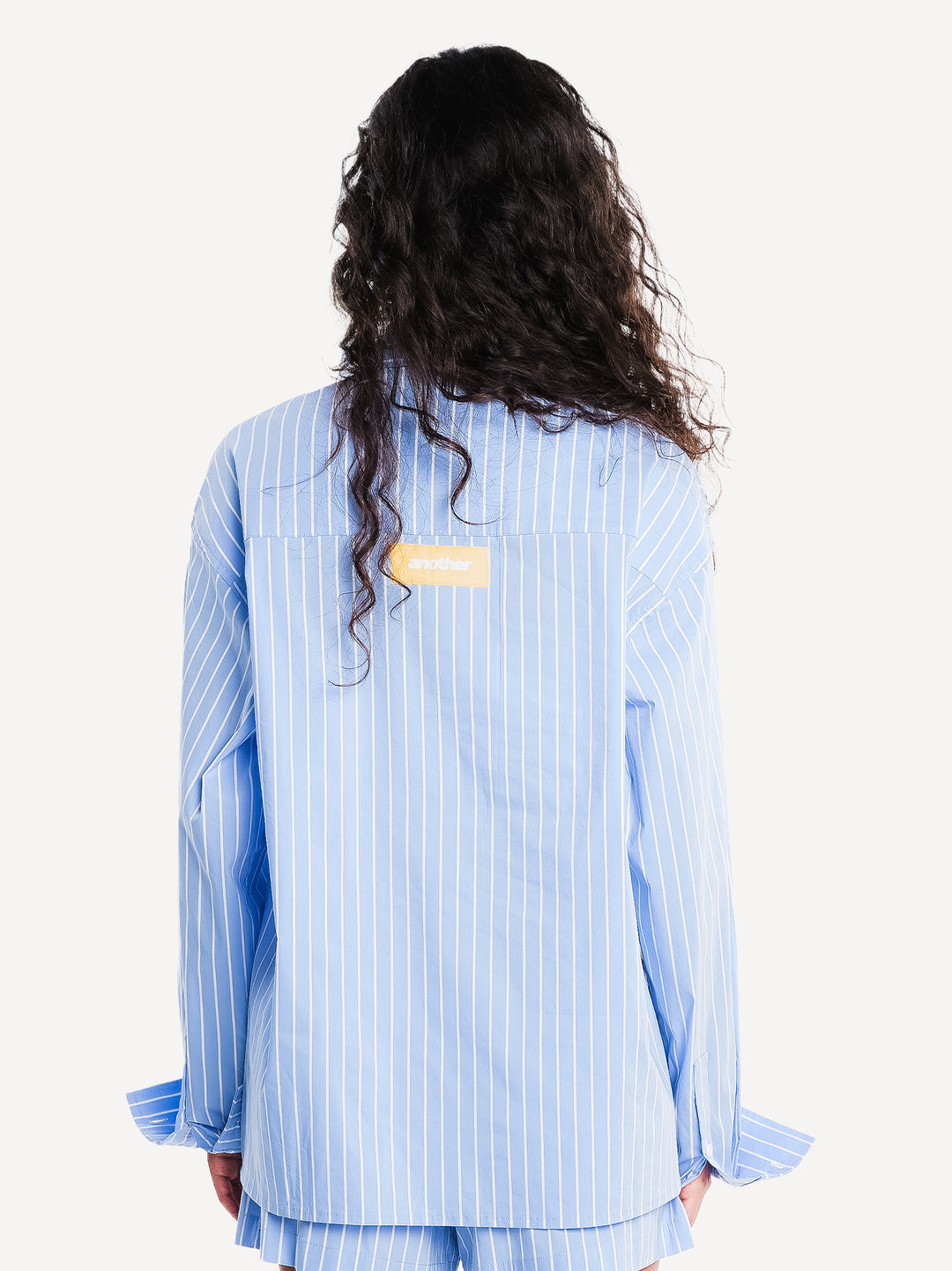 WMN Rave Shirt — Light Blue Stripes