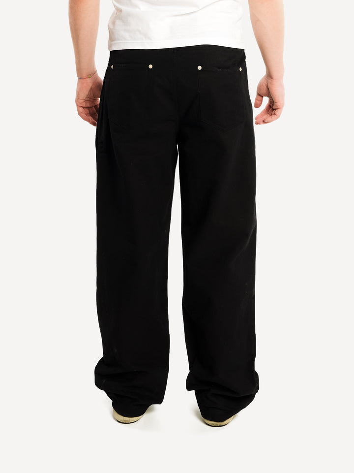 Straight Pleated Workwear Pants
