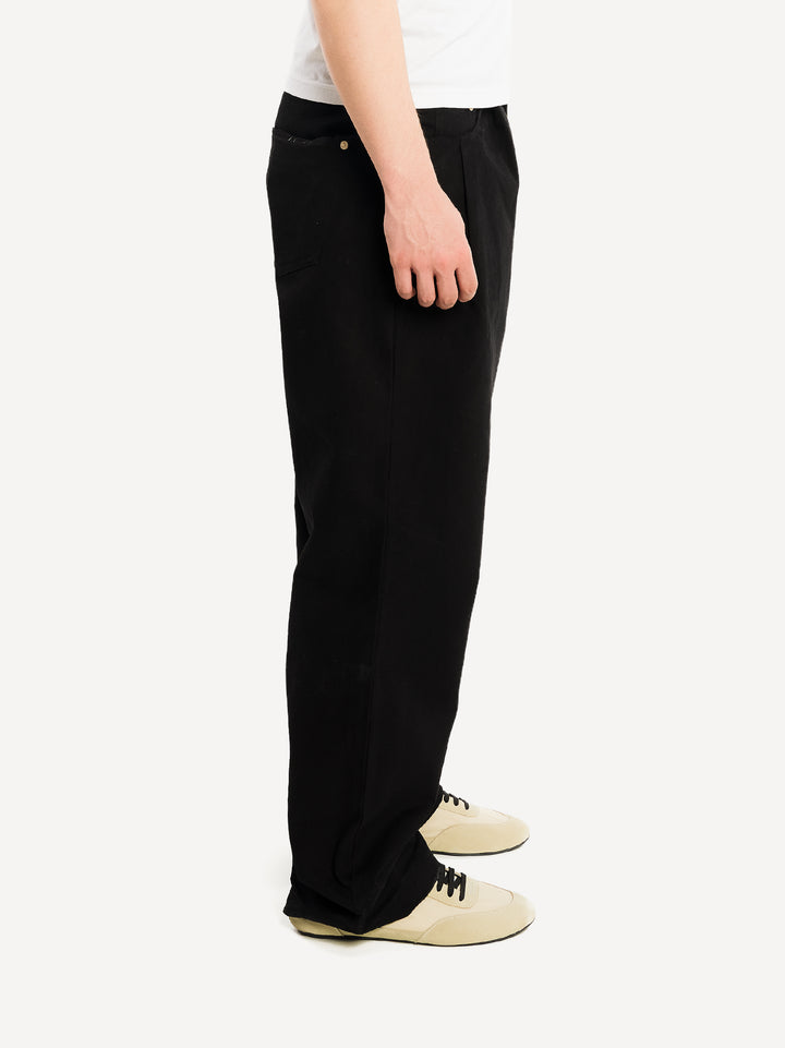 Straight Pleated Workwear Pants
