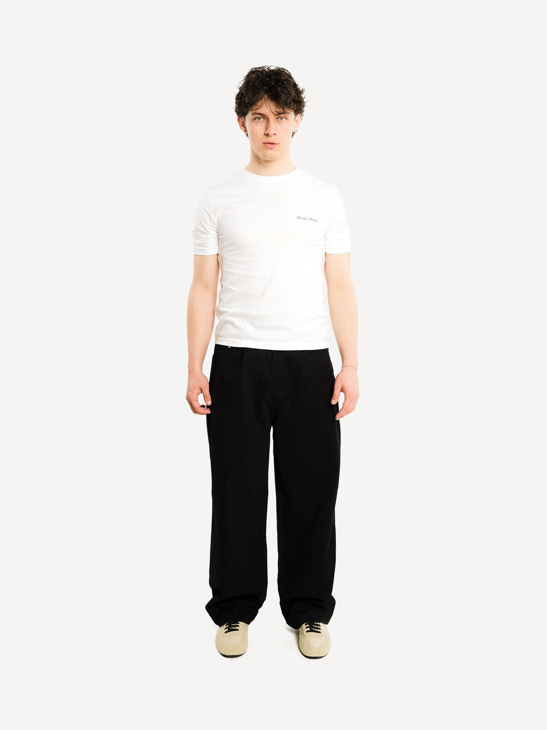 Straight Pleated Workwear Pants