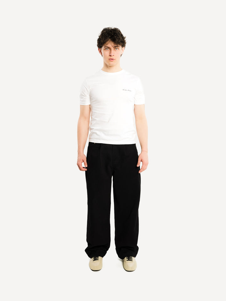 Straight Pleated Workwear Pants