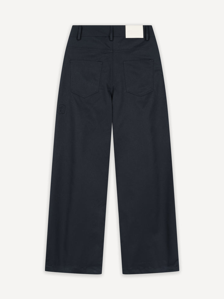 Straight Pleated Workwear Pants